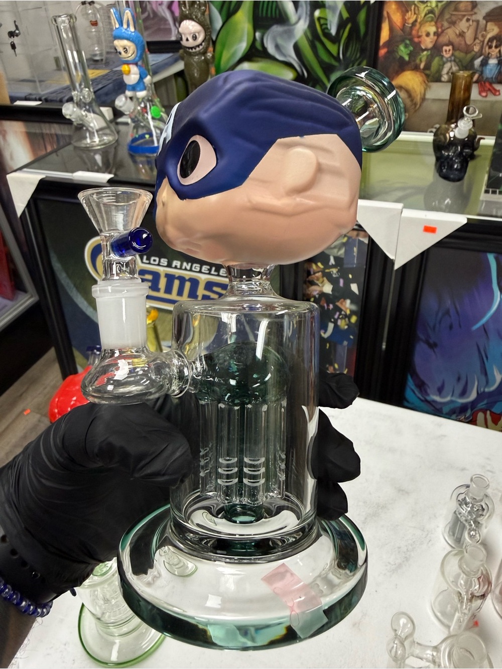 Blue Superhero Head  - Home Accents